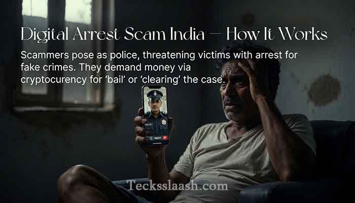 Indian man trapped in digital arrest scam on video call with fake police officer
