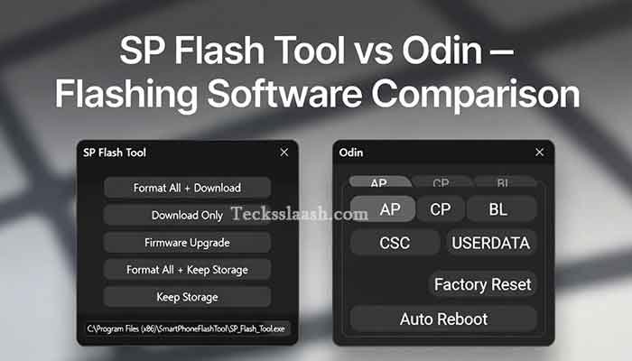 Flashing Tech Android tools SP Flash Tool and Odin compared on PC