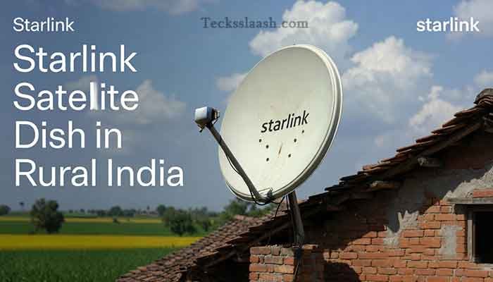 Starlink India satellite dish installed on rural rooftop