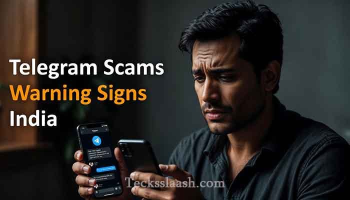Indian user identifying Telegram scams on smartphone