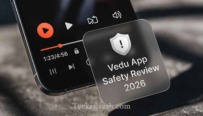 Vedu App review showing safety risks on Android smartphone