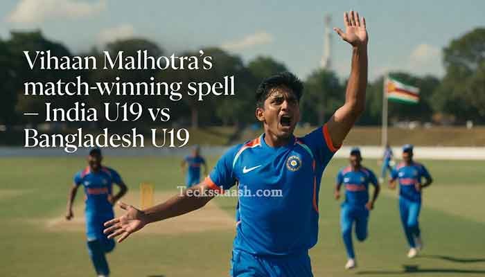 India National Under-19 Cricket Team Vs Bangladesh National Under-19 Cricket Team Match Scorecard — ICC U19 World Cup 2026 2 India Under-19 bowler celebrating wicket during India National Under-19 Cricket Team vs Bangladesh National Under-19 Cricket Team Match Scorecard U19 World Cup 2026