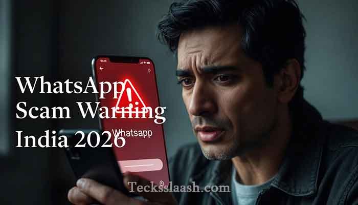 Indian user receiving a suspicious WhatsApp scam message on phone