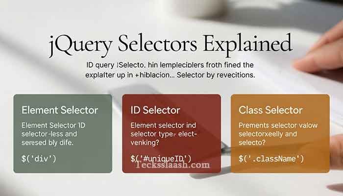 jQuery Tutorial for Beginners: Learn with Examples (2026) 2 jquery tutorial selectors types explained with examples